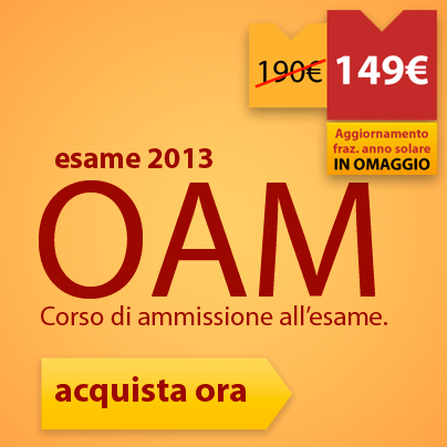 Corso di ammissione all'esame OAM.